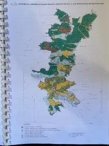 Harta distribuției arboretelor din bazinul Râului Șes.